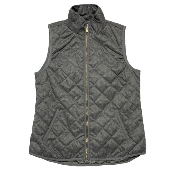 OLD NAVY Gray Mock Neck Quilted Winter Vest Small - Picture 1 of 9